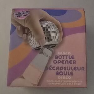 Disco Ball Bottle Opener Retro Mirrored Bar Accessory New Party Vibes